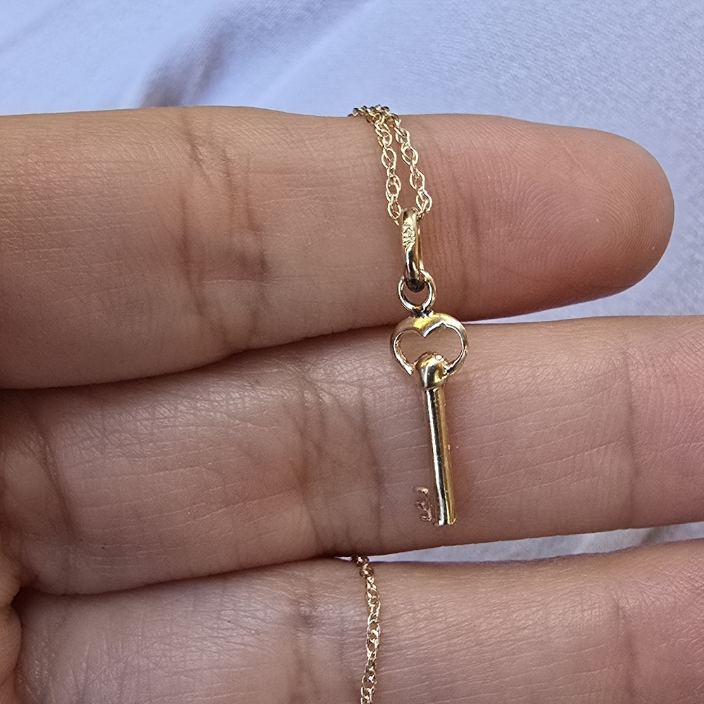 14k Tiny Key Necklace
